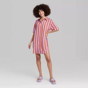 Target x Ascot & Hart Striped Button Up Dress - Small